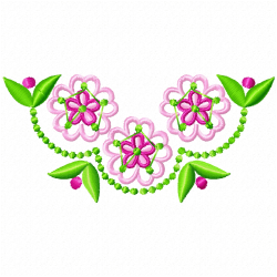 Flowers Embroidery Design 1